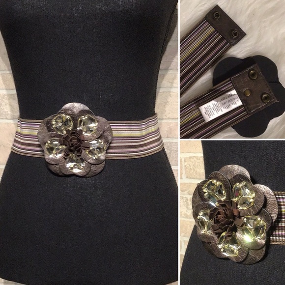 live love laugh Accessories - Live Love Laugh - stretchy flower snap waist belt